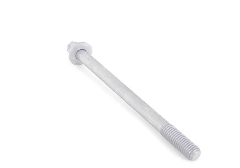 Tornillo OEM 07129906523 M10x130 para BMW F06, F07, F10, F11, F12, F13, F01, F02, F04, E70, E71, F15, F16, F85, F86. Compatible con sistemas de bomba de dirección, alternador y más. Original BMW.