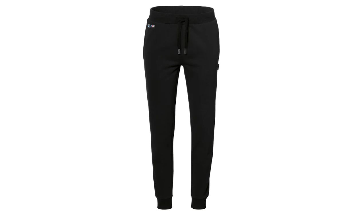Calça esportiva feminina XXL Motorsport preta OEM 76618542469 para BMW. Originais BMW Motorrad.