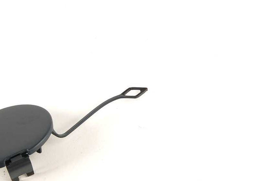 Front primed tow eye flap OEM 51112695252 for BMW 3 Series E46, M3, M3 CSL. Genuine BMW.