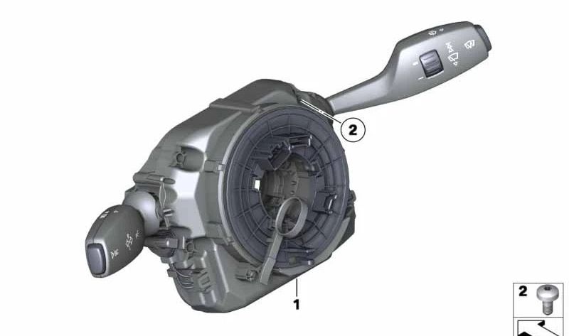 Módulo interruptor columna dirección OEM 61319354047 para BMW F06, F07, F10, F12, F13, F01, F02, F04. Original BMW.