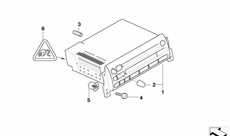 Botón de control OEM 65129127000 para MINI R50, R53, Cabrio R52. Original MINI.
