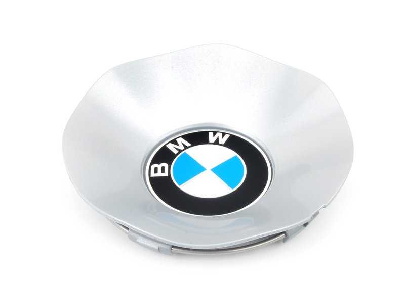 Tapa de buje OEM 36136763117 para BMW E63, E63N, E64, E64N. Diámetro 155,3 mm. Compatible con llanta de aleación estilo elipsoide 121360730. Original BMW.