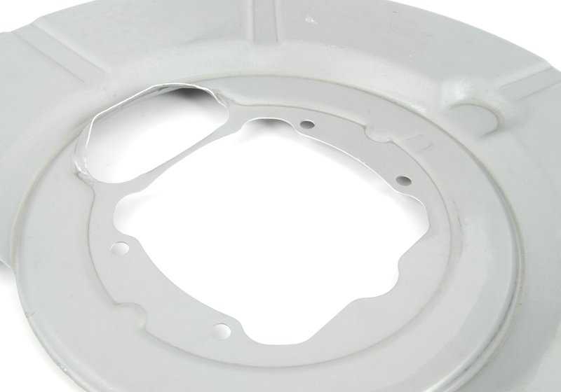 Protector guardapolvo freno trasero izquierdo OEM 34216754629 para BMW E60, E63, E64, E65, E66. Compatible con sistemas de freno trasero. Recambio original BMW.
