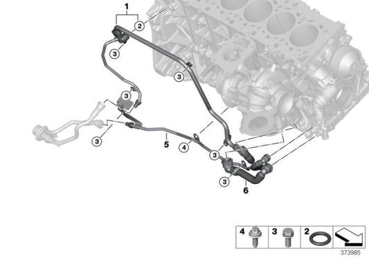 Bomba de agua OEM 11538513836 para BMW X5 F15, X6 F16. Original BMW.