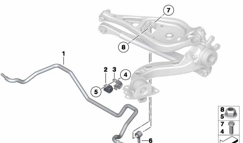 Estabilizador traseiro para BMW E89 (OEM 33556784923). BMW original