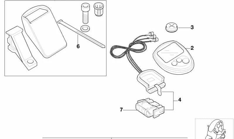 Conector universal 3 pines OEM 61138352304 para BMW E81 (116d, 116i). Compatible con modelos desde 2007 a 2011. Original BMW.