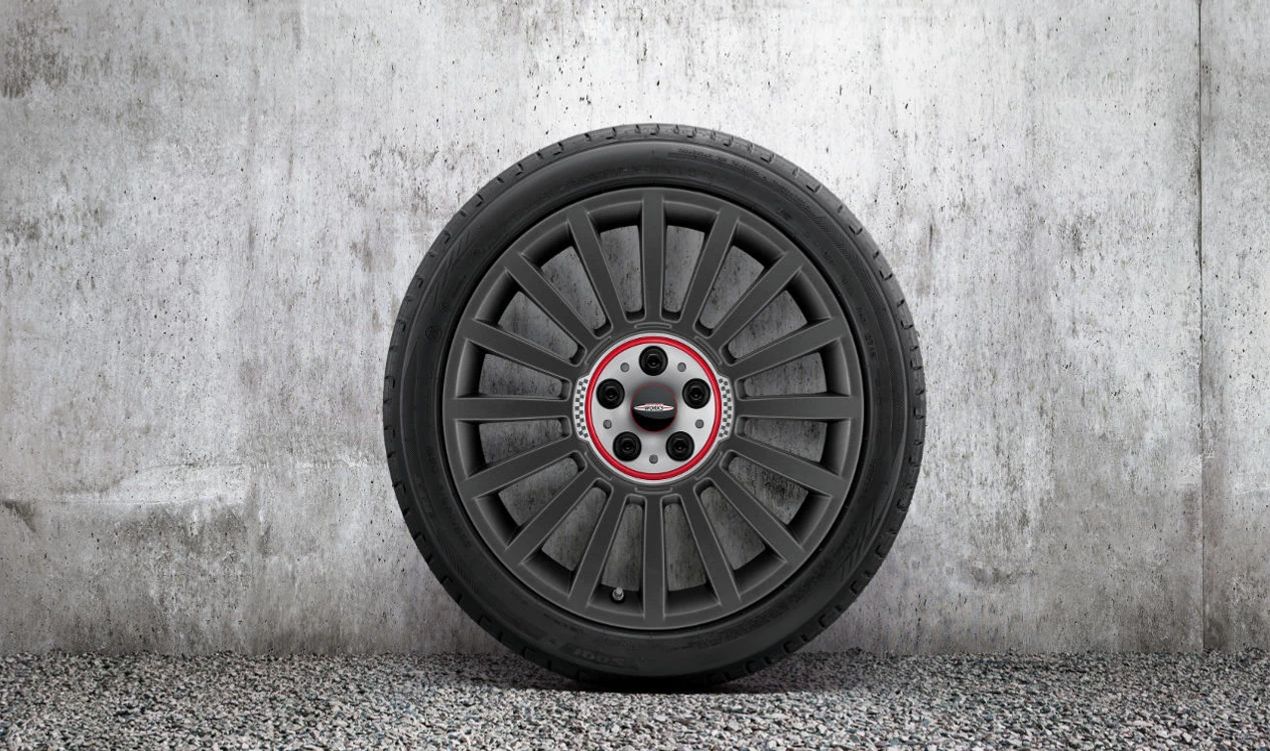 Juego completo de ruedas JCW Rallye Spoke 536 19" OEM 36115A271A5 para MINI Countryman F60, F60 LCI. Original MINI.