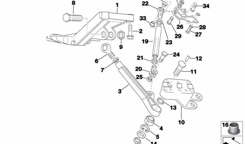 Cabeza de rótula OEM 31122222840 para BMW E30 M3 Gr.A/DTM, E36 318iS Class II, E36 320i STC '95. Original BMW.