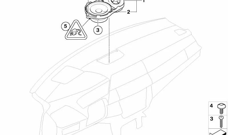 Soporte para altavoz del salpicadero OEM 65139277840 para BMW E70, E71, E72. Original BMW
