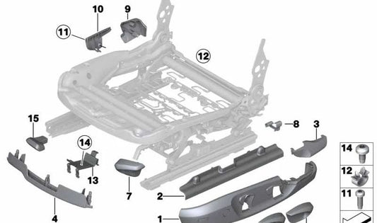 LID DU CDE DE LA DROIT 52107157396 pour BMW E90, E91, E84, F25, F26. BMW d'origine.