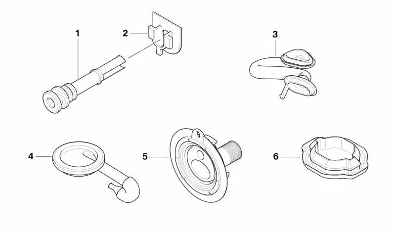 Pasacables de goma maletero derecho OEM 61136919394 para BMW Serie 3 E90, E90N. Original BMW.