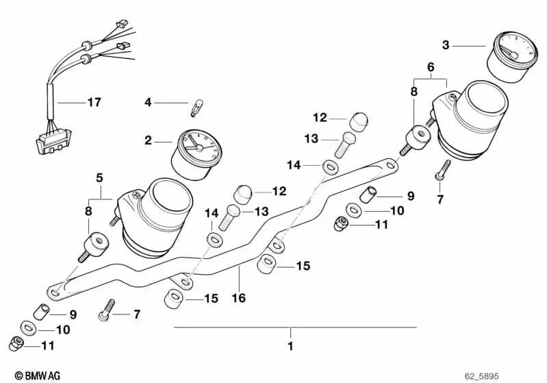 Casquillo para BMW (OEM 62131244523). Original BMW.
