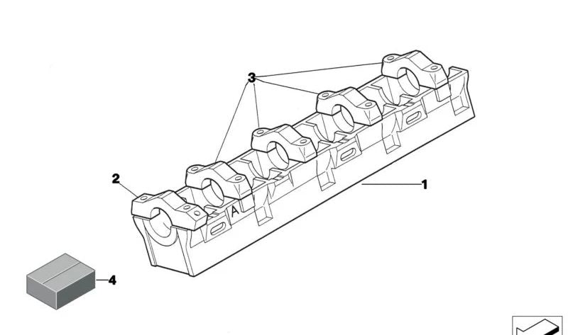 Guía de apoyo del árbol de levas de escape OEM 11121416224 para BMW E30, E34, E36, E39, E46, Z3. Original BMW.