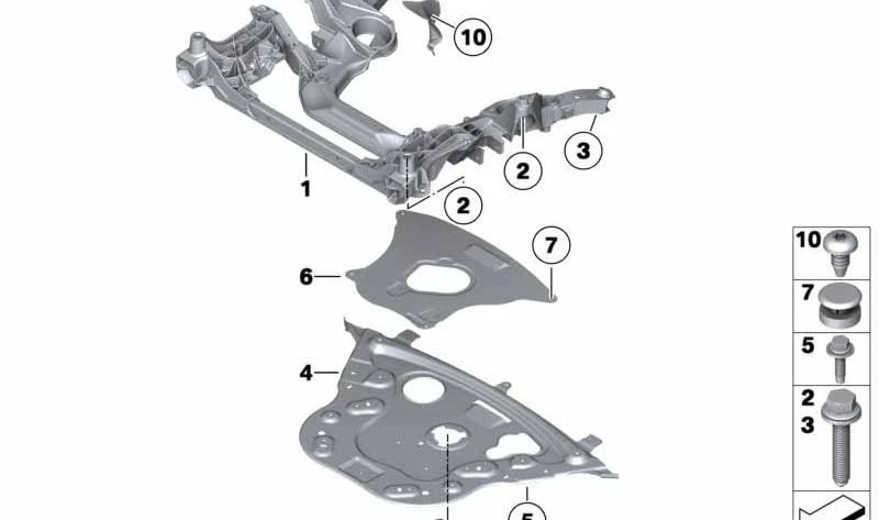 Chapa térmica derecha OEM 31146777758 para BMW F06, F07, F10, F11, F12, F13, F02. Protección de calor original BMW.