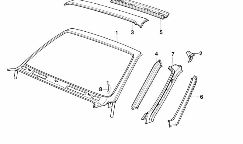 Tapa lateral derecha OEM 41321935666 para BMW E30 318i, 320i (modelos con motores M40 y M20, cambio manual y automático). Pieza original BMW.