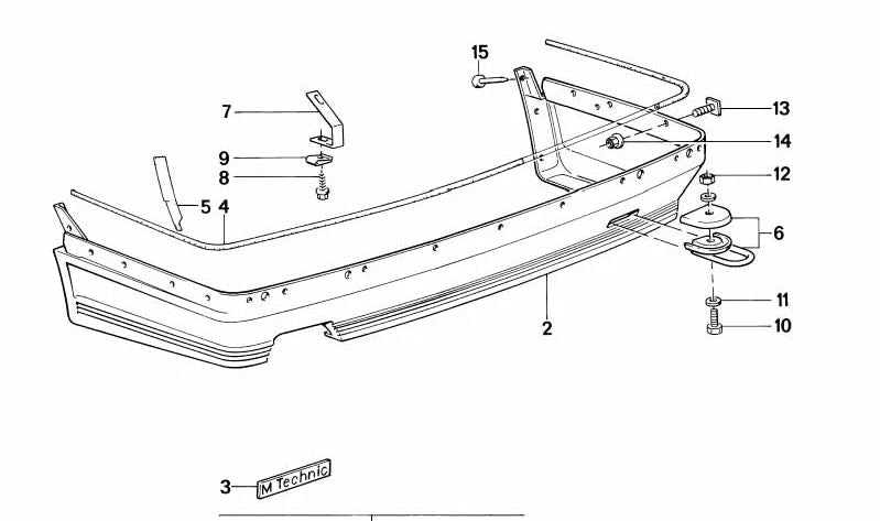 Protector de paso de rueda derecho OEM 51711926202 para BMW E30. Original BMW.