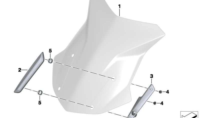 Parabrisas bajo transparente OEM 46638562238 para motos BMW R 1200 GS, R 1250 GS, R 1200 GS Adventure, R 1250 GS Adventure. Original BMW Motorrad.