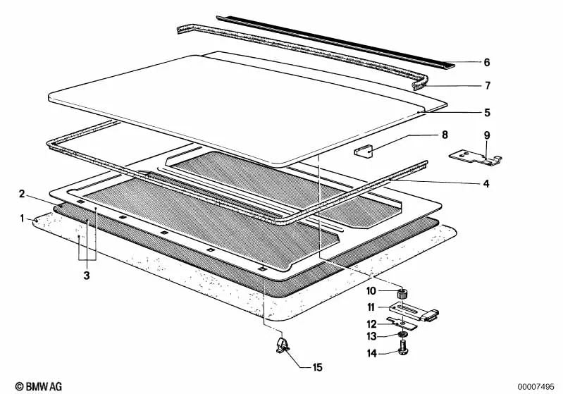 Goma junta OEM 54121801211 para BMW 1502-2002tii, 1500-2000CS, 5' E12, 2.5CS-3.0CSL, 2500-3.3Li. Original BMW.