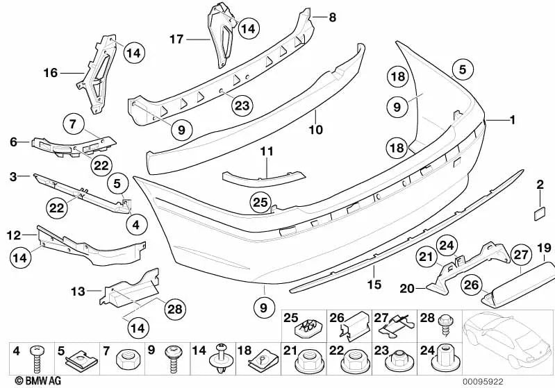 Tuerca hexagonal OEM 07129904048 para BMW E39, E61, E64, E65, Z4, Z8 y más. Original BMW.