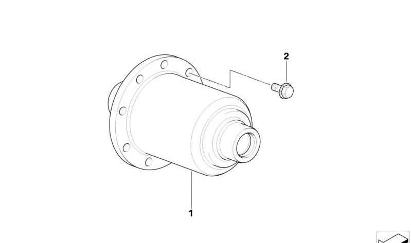 OEM differential fixing screw 33131428782 for BMW E36, Z3. Original BMW.