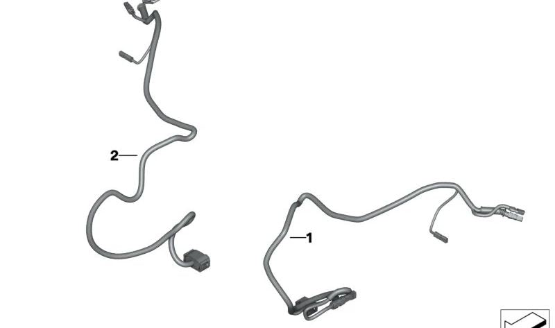 Mazo de cables brazo transversal izquierdo OEM 61111542501 para BMW Motorrad R 18, R 18 Roctane. Original BMW Motorrad.