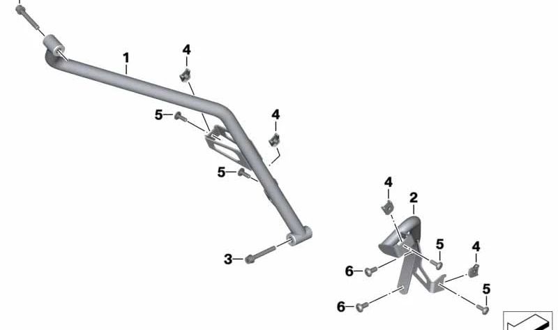 Soporte izquierdo OEM 46637717209 para motos BMW R 900 RT, R 1200 RT (K26) 2008–2014. Original BMW Motorrad.