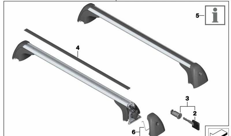 Copertina di copertura con supporto OEM 82792405959 per mini F55, F56, F65, F66, F54, F60. Mini originale.