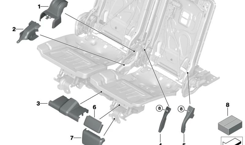 Embellecedor inferior delantero negro OEM 52307955610 para BMW X7 G07 {ALPINA XB7, M50i, M60i xDrive, xDrive30d, xDrive40d, xDrive40i}. Original BMW.