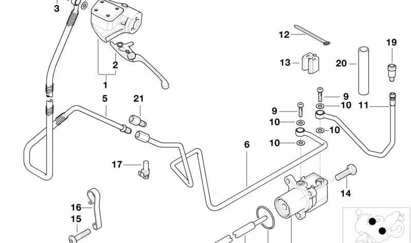 Tornillo hueco M6x17 OEM 21522332605 para BMW Motorrad K 1200 GT, K 1200 RS, K 1200 LT, R 1100 S, R 850 C, R 1200 C. Compatible con sistemas de embrague. Original BMW Motorrad.