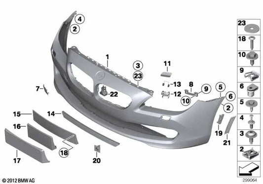 Soporte izquierdo OEM 51117231769 para BMW Serie 6 F06, F12, F13 (2010-2015). Original BMW.