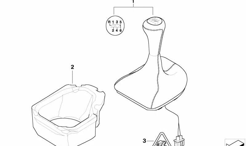 Tampa da alavanca de engrenagem OEM 25117582841 para BMW E63, E64. BMW original.