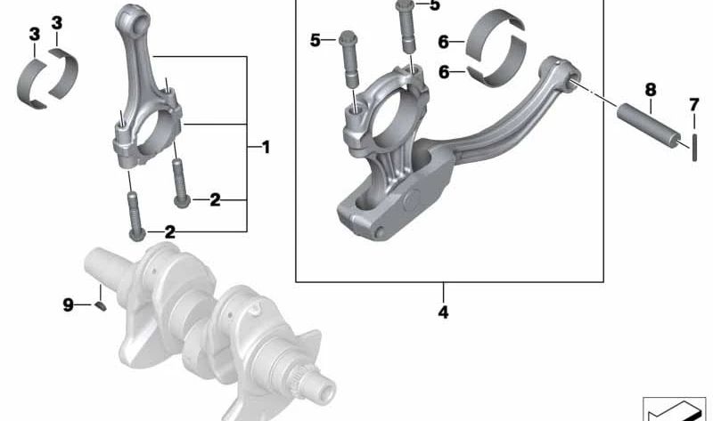 Guscio del cuscinetto OEM 11277690501 per BMW F 700 GS, F 800 GT, F 650 GS... e altro ancora. BMW Motorrad originale.