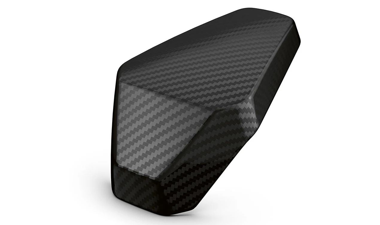 Asiento trasero M Carbono OEM 77317105286 para BMW Motorrad M 1000 RR (SK66), S 1000 RR (SK67 0E61, 0P21, 0P23). Sustituye el pad de serie por uno deportivo de carbono. Original BMW Motorrad.