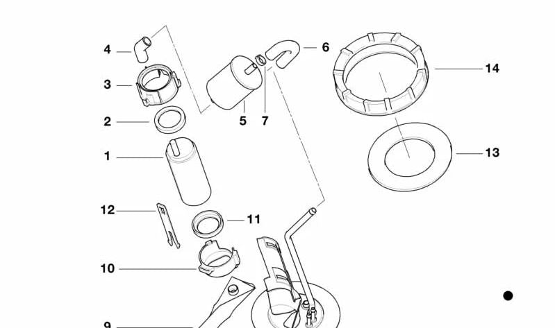 Mangueira de combustível OEM 16142305760 para motocicletas BMW K1200GT, K1200RS, K1200LT. Originais BMW Motorrad.