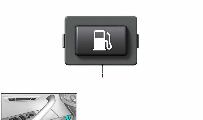 Botão de liberação do tanque de pressão para BMW F30N, G30, G31N, G38 (OEM 61319358969). BMW original