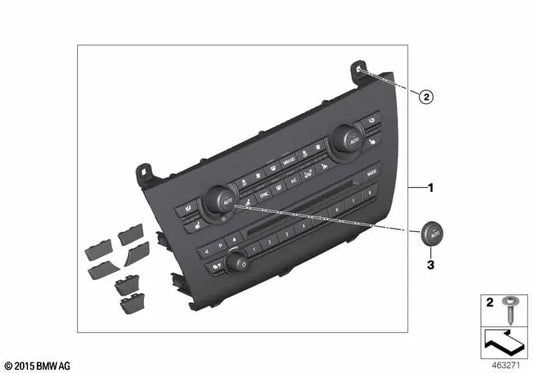 Radio and climate control module repair kit for BMW F15, F85, F16, F86 (OEM 64119388811). Original BMW
