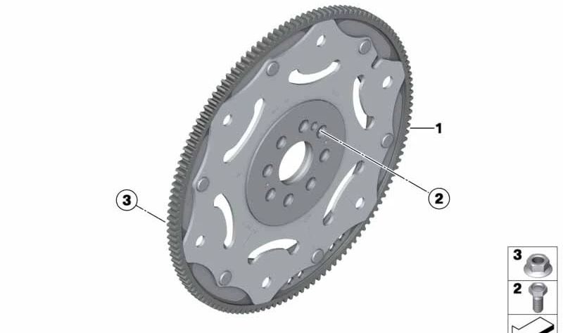 Polea de cigüeñal OEM 11227812622 para MINI R56 LCI, Clubman R55 LCI, Cabrio R57 LCI, Coupé R58, Roadster R59, Countryman R60, Paceman R61. Original MINI.