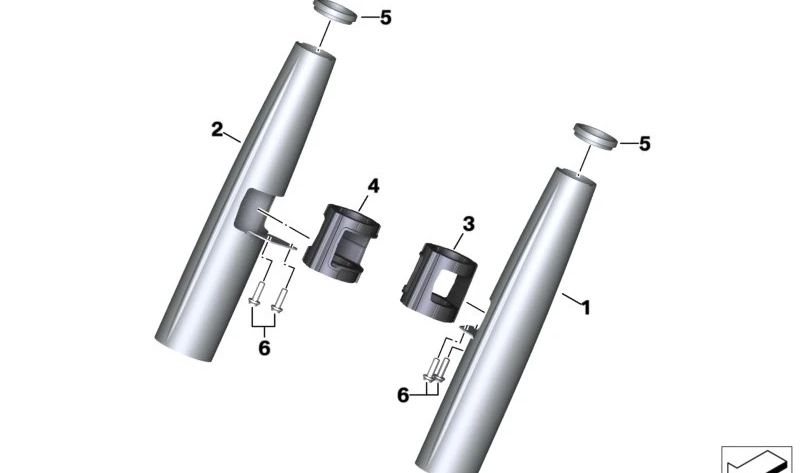 Elemento de goma derecho OEM 46631543064 para BMW Motorrad R18, R18 Classic, R18 Roctane. Original BMW Motorrad.