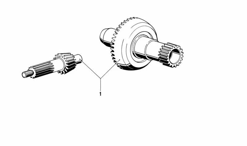 Coroa e Pinion Game 33121238247 para BMW E36, E46, E34, E39, E32, E38, Z3, Z4. BMW original.