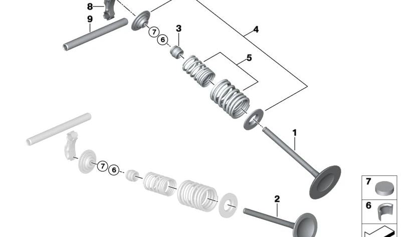 Balancín (Schlepphebel) OEM 11338389397 para BMW Motorrad M 1000 R, R 1200 GS, R 1250 GS, R 1200 RT, R 1250 GS Adventure. Original BMW Motorrad.