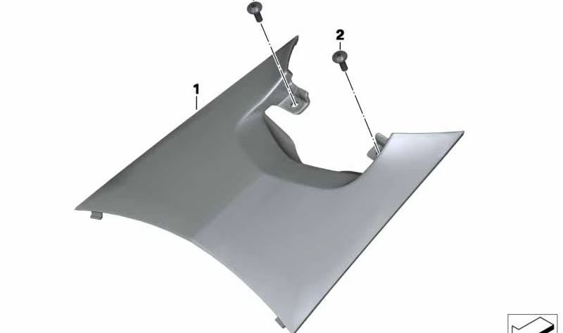 Cubierta central negra OEM 46638545282 para BMW Motorrad C 650 GT (K19). Original BMW Motorrad.