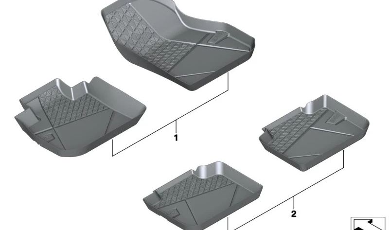 Original BMW OEM 51475A50921 Patiply original para BMW X1 U11 (Modelos: SDRIVE18I, SDRIVE18D, XDRIVE20I, XDRIVE20D, XDRIVE23D, 20I, 20D, M35IX). Proteção interna perfeita para o motorista (LHD).