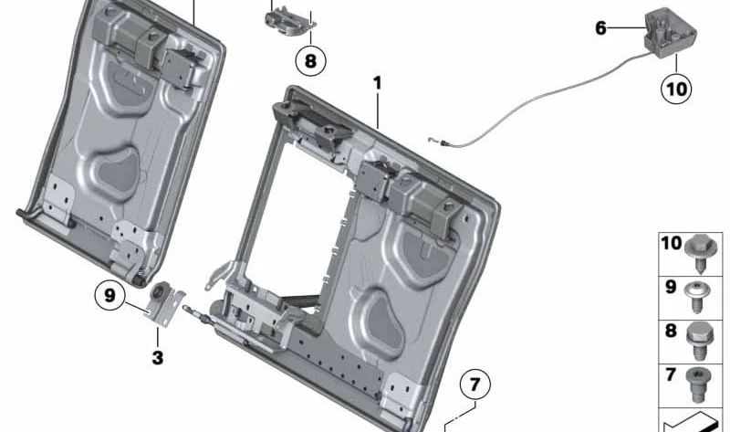 Cojinete central trasero para BMW F10, F06 (OEM 52209162853). Original BMW