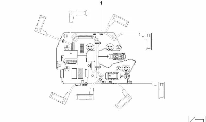 Cableado sistema de precalentamiento (glow system) OEM 12517794229 para BMW E65. Original BMW.