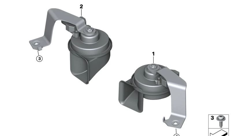 Bocina electrónica tono grave OEM 61337873356 para BMW G80, G81, G82, G83. Original BMW.