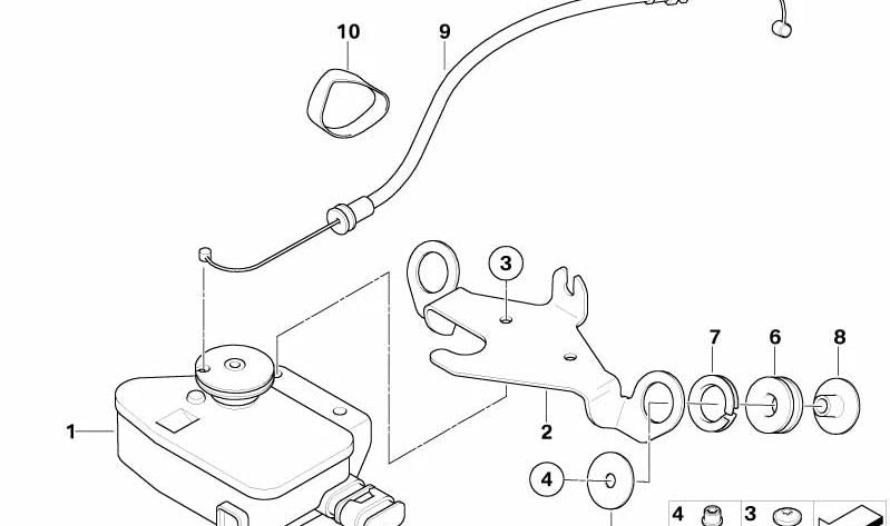 Chapa soporte OEM 18307709545 para motos BMW R1200S, HP2 Sport. Original BMW Motorrad.