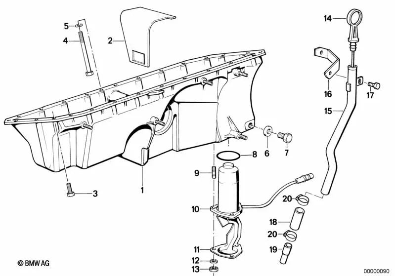 Cubierta para BMW Serie 3 E30 (OEM 11131706704). Original BMW.