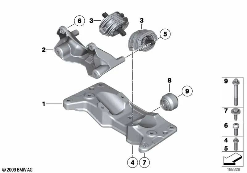 Vibration damper for BMW 7 Series F01, F02 (OEM 22316790387). Original BMW