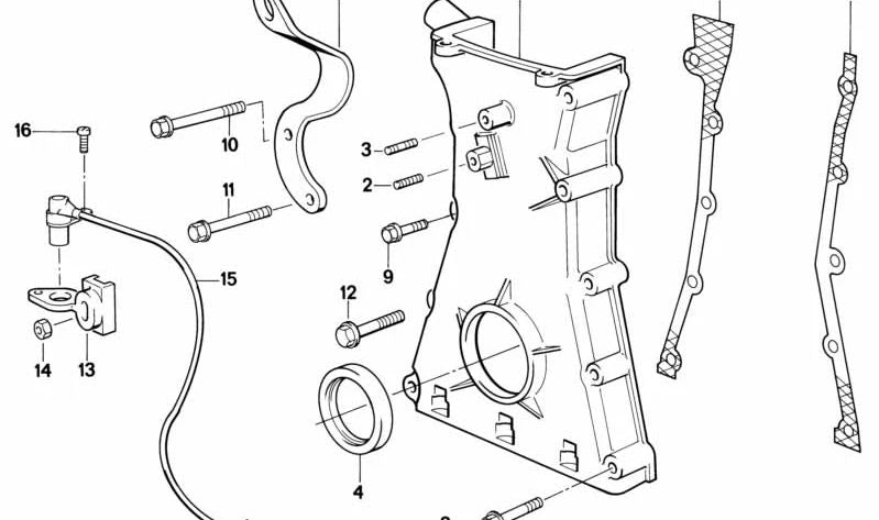 Soporte de fijación OEM 11141312892 para BMW E28, E34 y E24 con motor S38. Compatible con modelos M5 y M635CSi. Pieza original BMW.