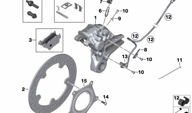 Anel do sensor traseiro OEM 34527726896 para motocicletas BMW Motorrad S 1000 RR, HP4, S 1000 R... e muito mais. Originais BMW Motorrad.